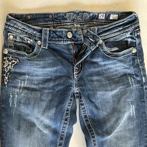 Miss Me Women's Blue Boot Cut Jeans with Embellishments